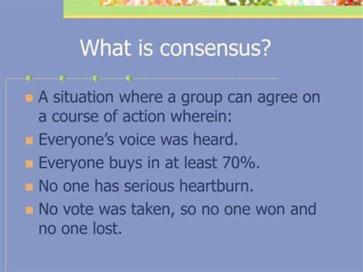 At does consensus mean?
