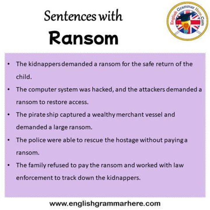 By ransom in a sentence?