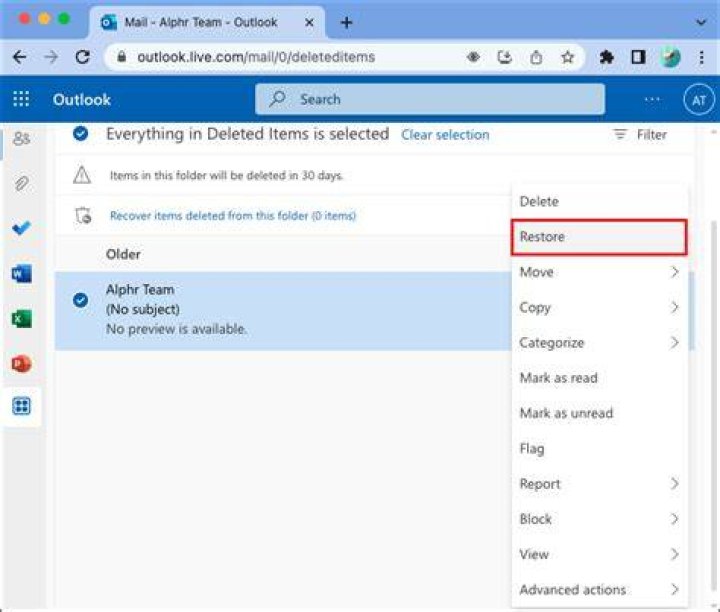 Can emails be recovered once purged?