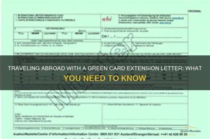 Can i travel with green card extension letter?