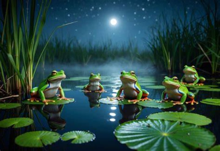 Do frogs croak at night?