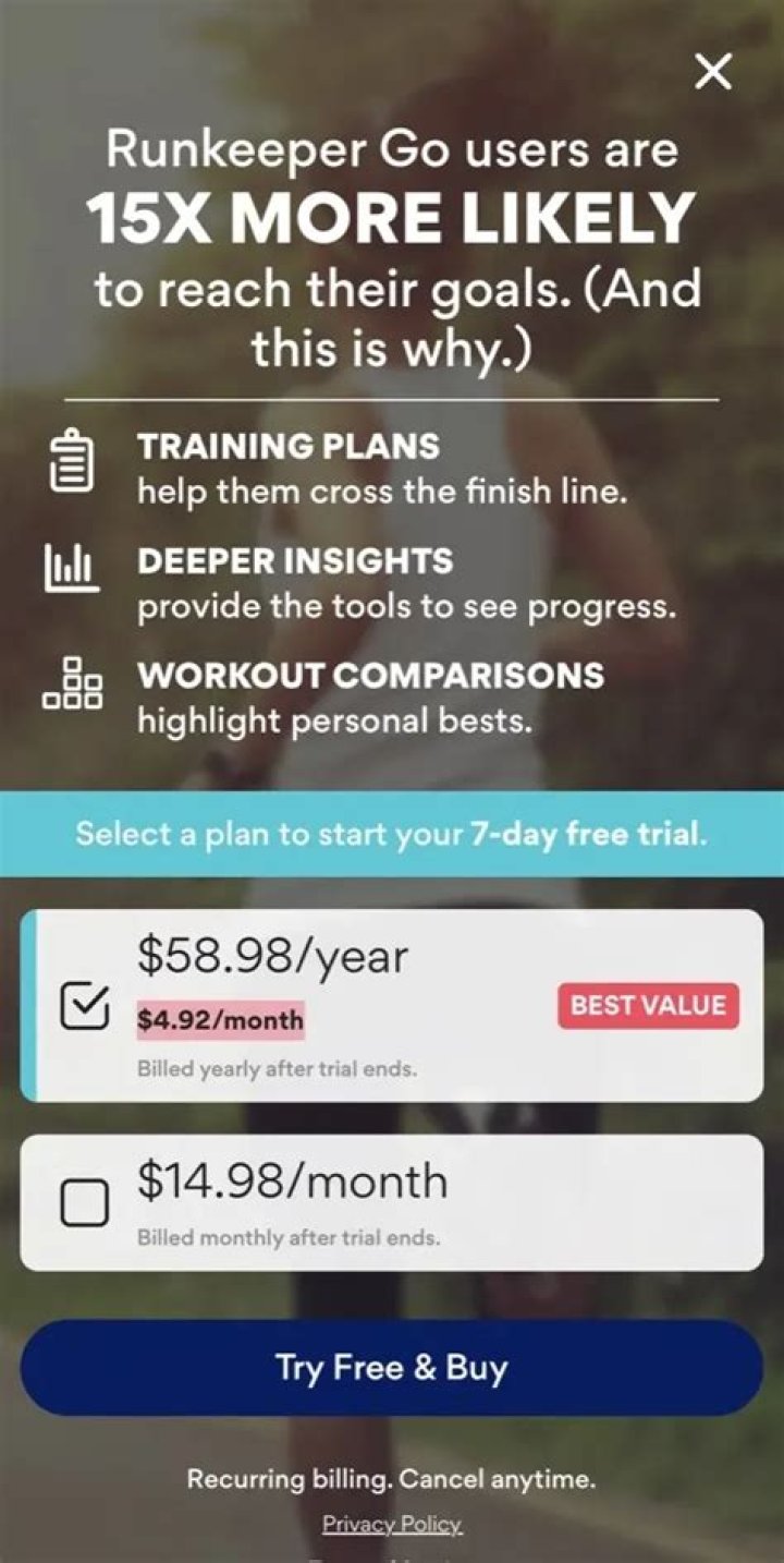 Do you have to pay for runkeeper?