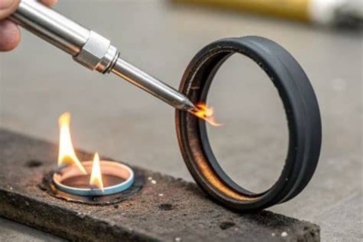 Does rubber catch fire?