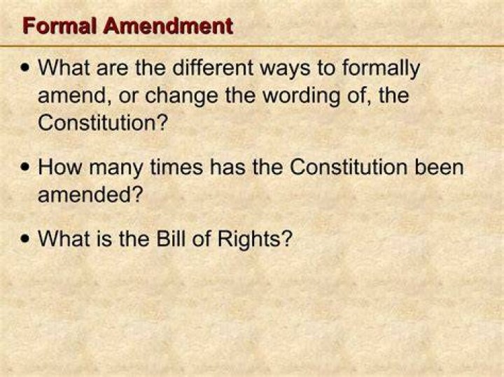 Has the constitution ever been informally amended?