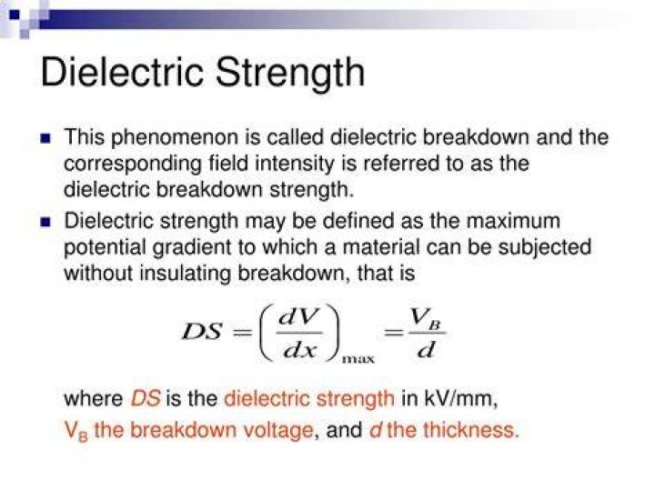 Has the dielectric strength?