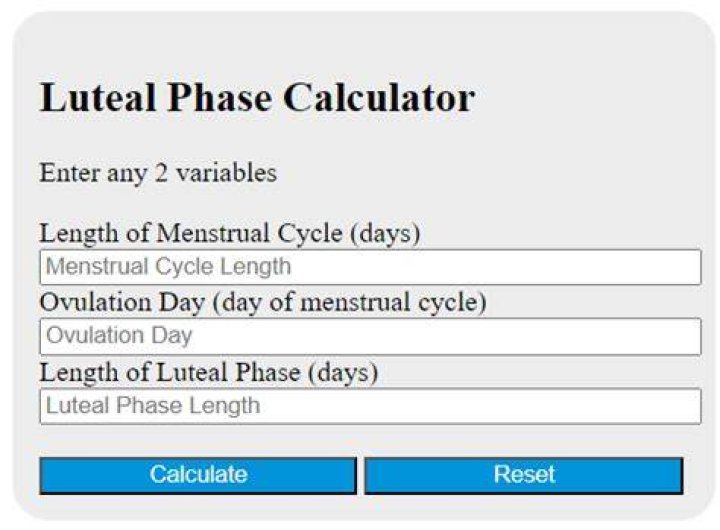 How to calculate luteal phase length?