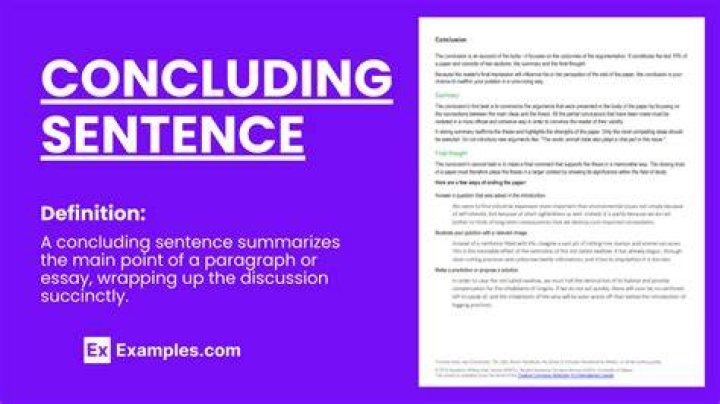 How to write concluding sentence?