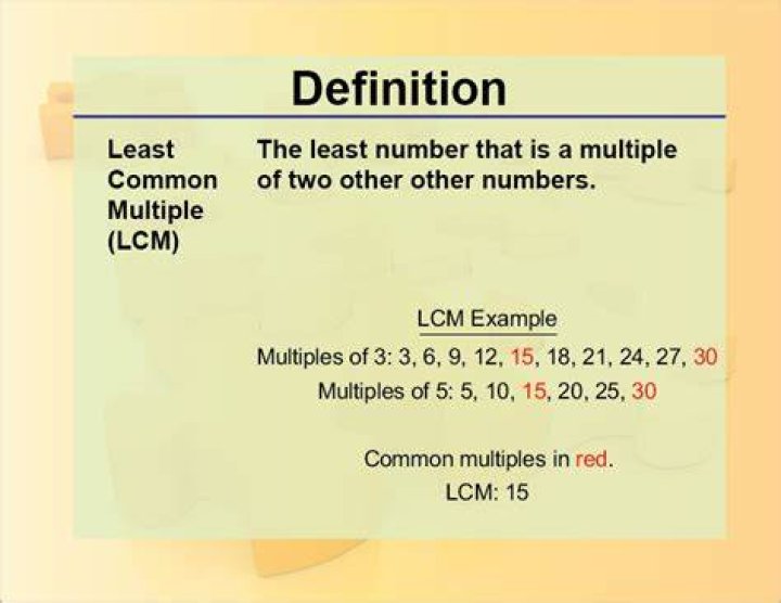 In math what does lcm mean?