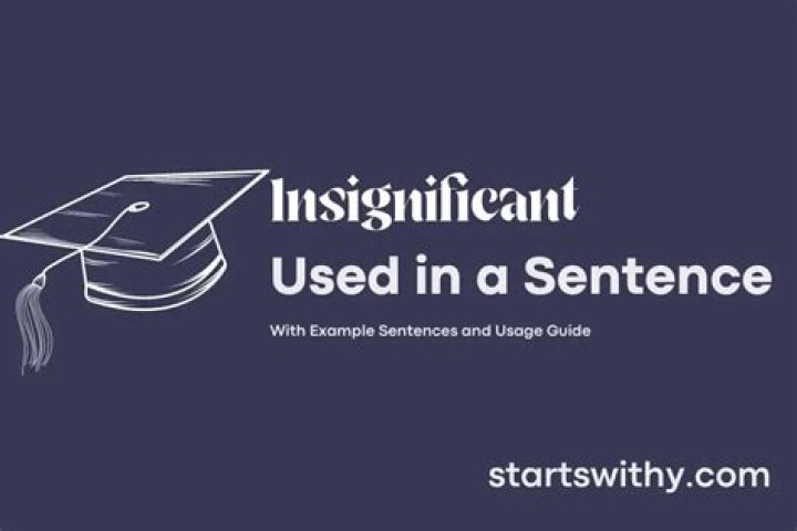 Insignificant in a sentence?