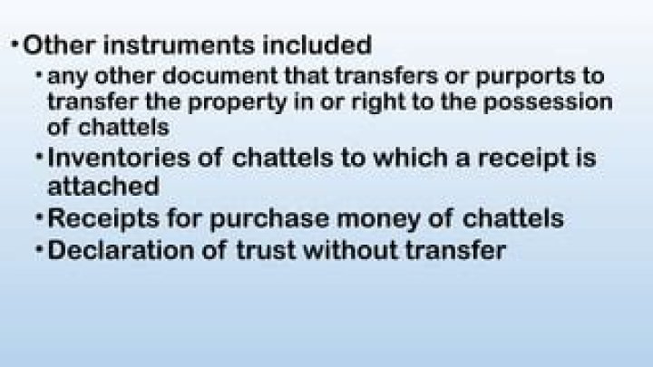 Is money included in chattels?