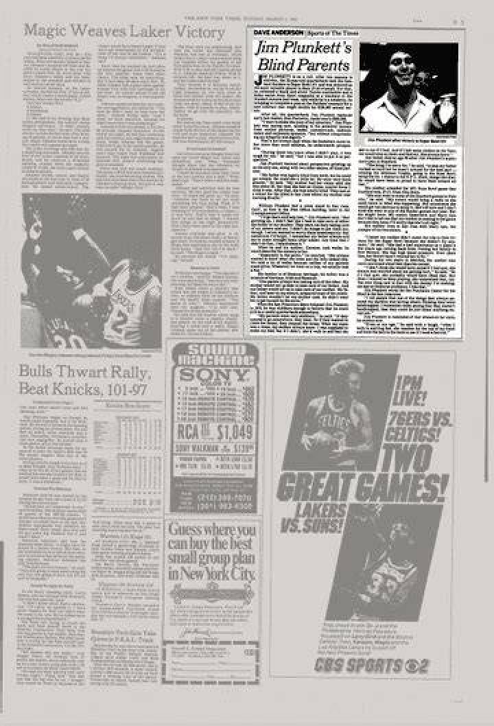 Were jim plunkett's parents blind?