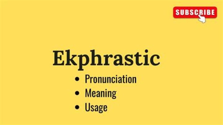 What does ekphrastic mean?