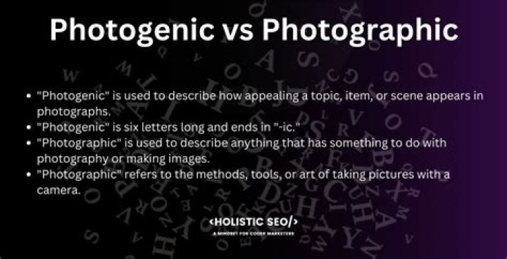 What does it mean when someone is photogenic?