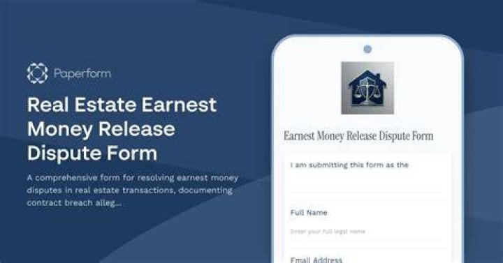 What is a dispute over earnest money?