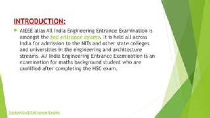 What is aieee exam?