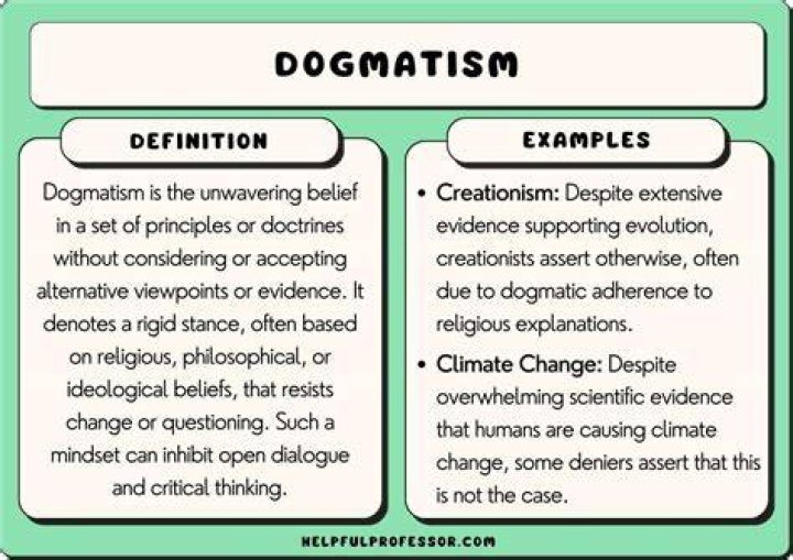 What is dogmatic thinking?