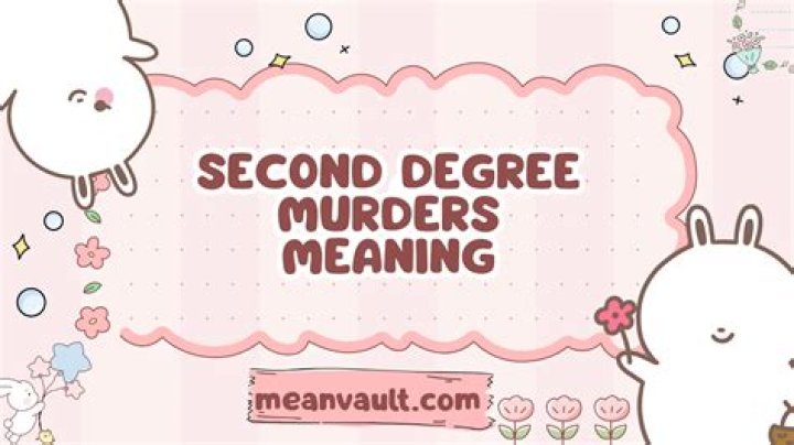 What is second degree murders mean?