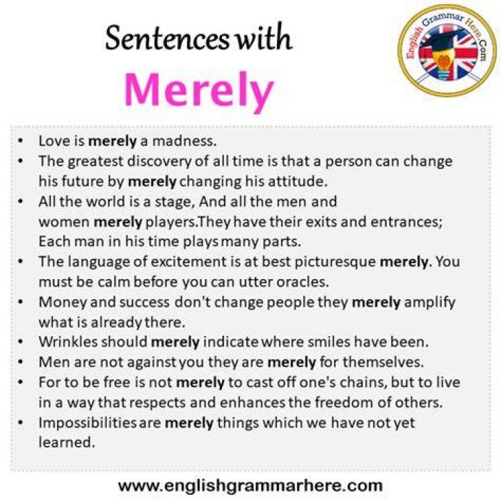 Whats a different word for merely?