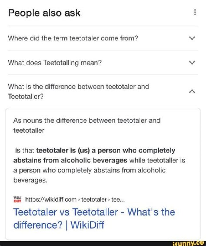 Where did the term teetotaler come from?