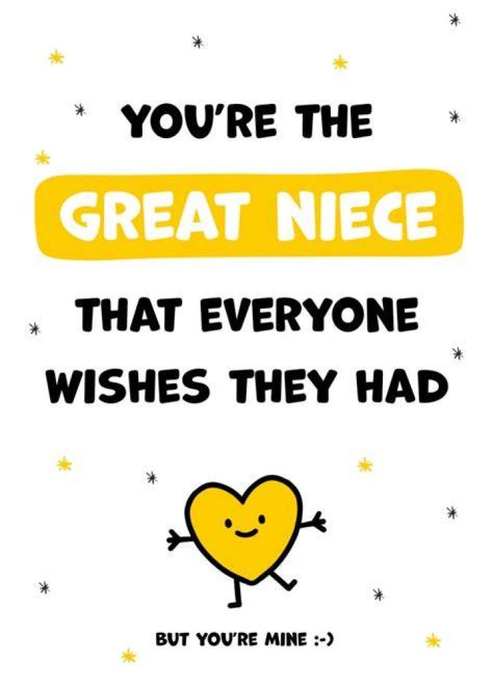 Who is a great niece?