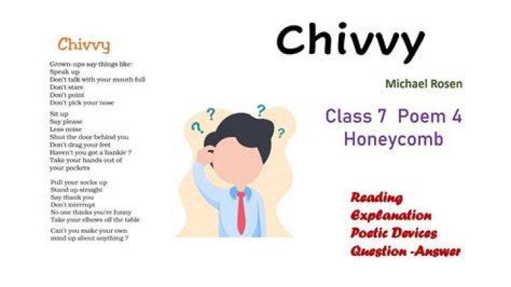 Who is the poet of poem chivvy?