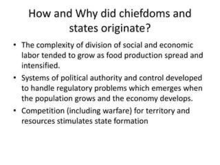Why do chiefdoms became states?