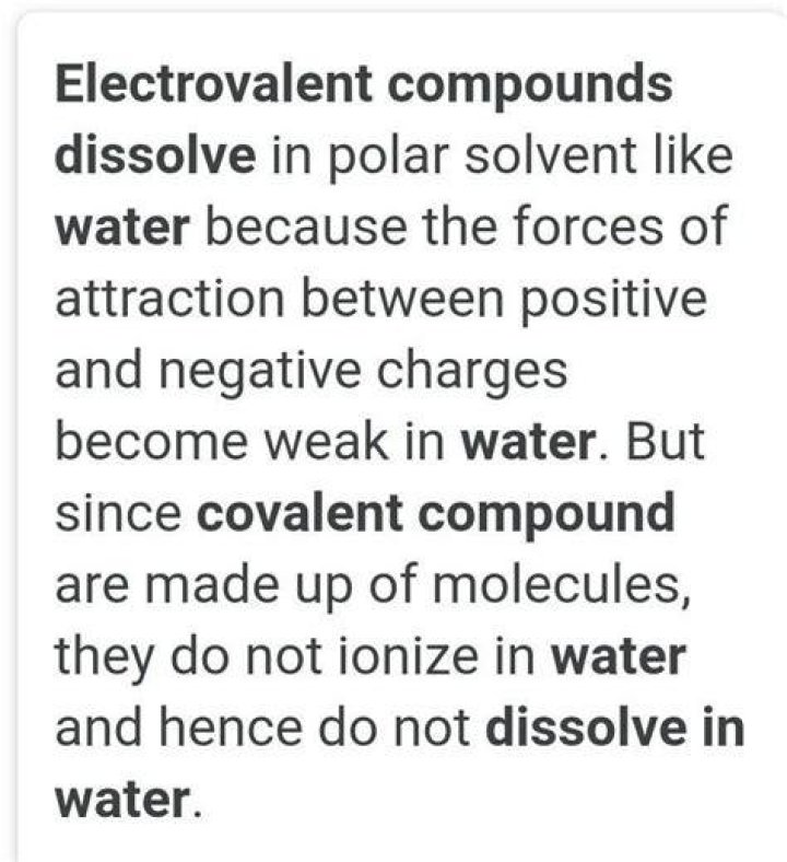 Why electrovalent compounds are soluble in water?