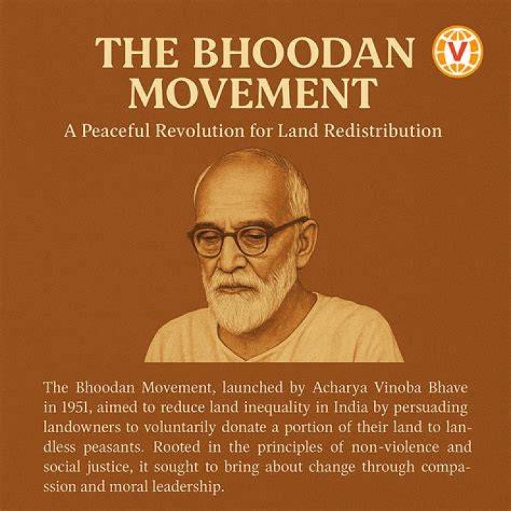 Why is bhoodan gramdan known as bloodless revolution?
